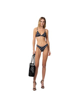Elisabetta Franchi costume a due pezzi in lycra stampa logo