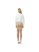 Elisabetta Franchi mini gonna in viscosa con lettering in strass