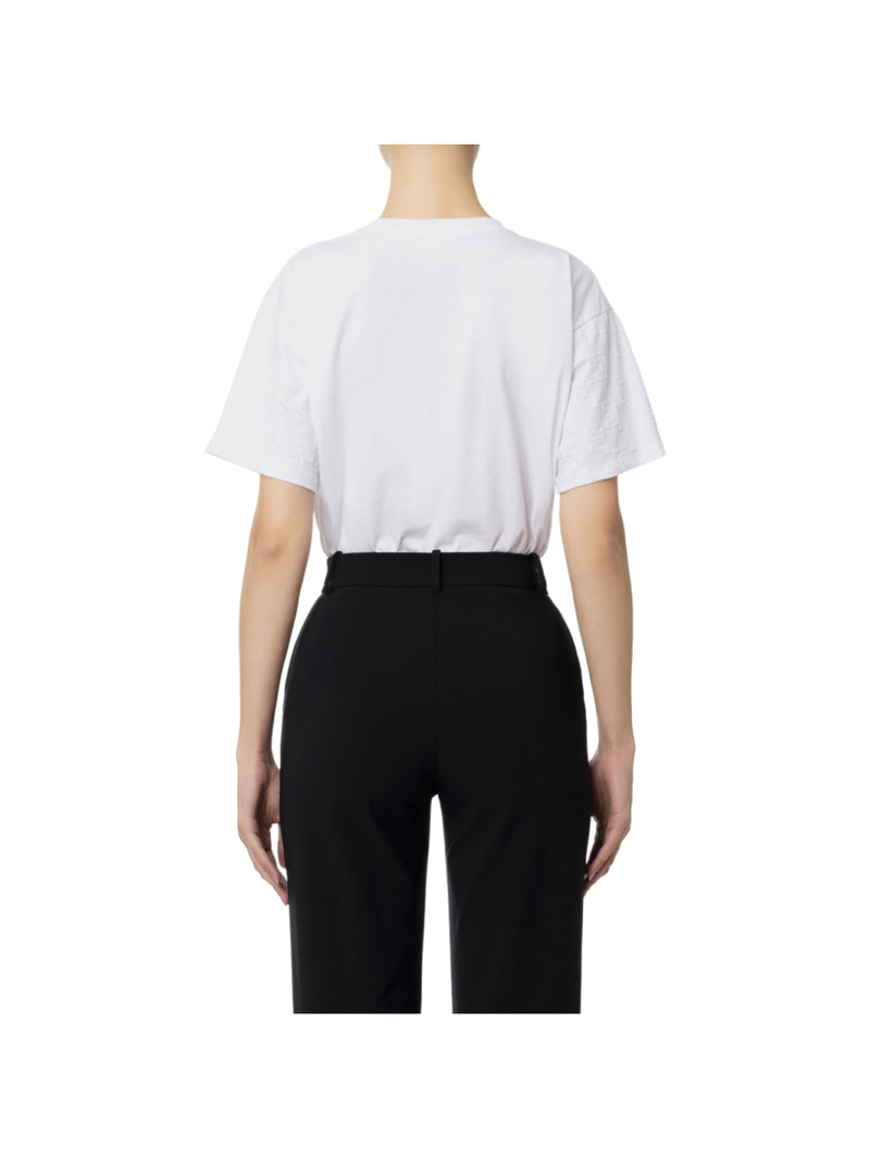 Elisabetta Franchi T-shirt in jersey stampa logo flock