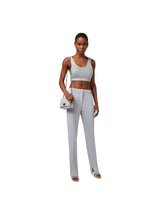 Elisabetta Franchi top in cotone punto rete con strass