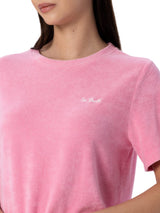 MC2 SAINT BARTH T-shirt rosa girocollo in spugna di cotone
