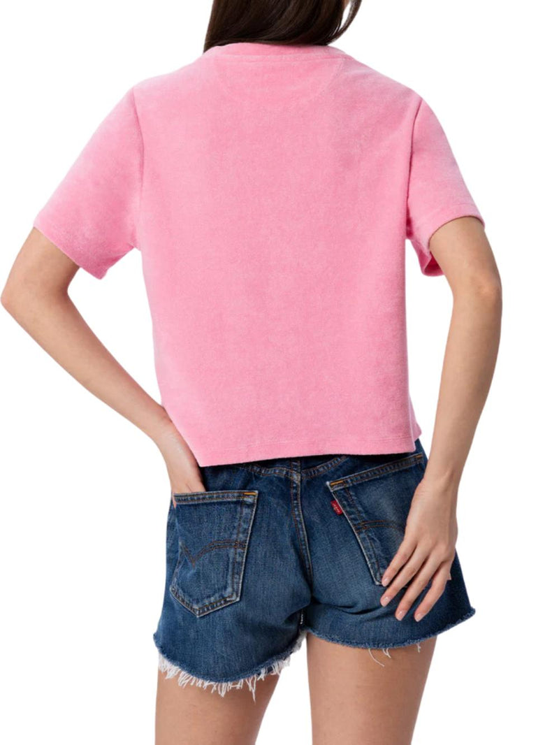 MC2 SAINT BARTH T-shirt rosa girocollo in spugna di cotone