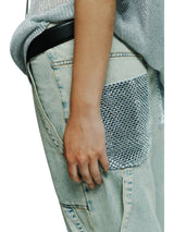 Circus Hotel jeans cinque tasche cargo rete strass