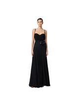 Elisabetta Franchi abito Red Carpet in jersey lurex con fiore ricamato