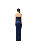 Elisabetta Franchi abito Red Carpet in jersey lucido con fiore ricamato