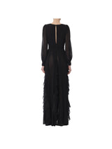 Elisabetta Franchi abito Red Carpet in georgette con ruches