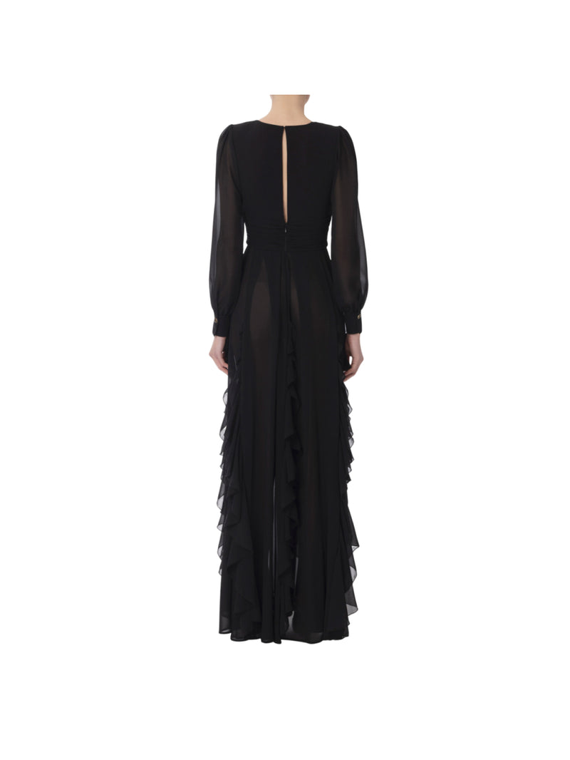 Elisabetta Franchi abito Red Carpet in georgette con ruches
