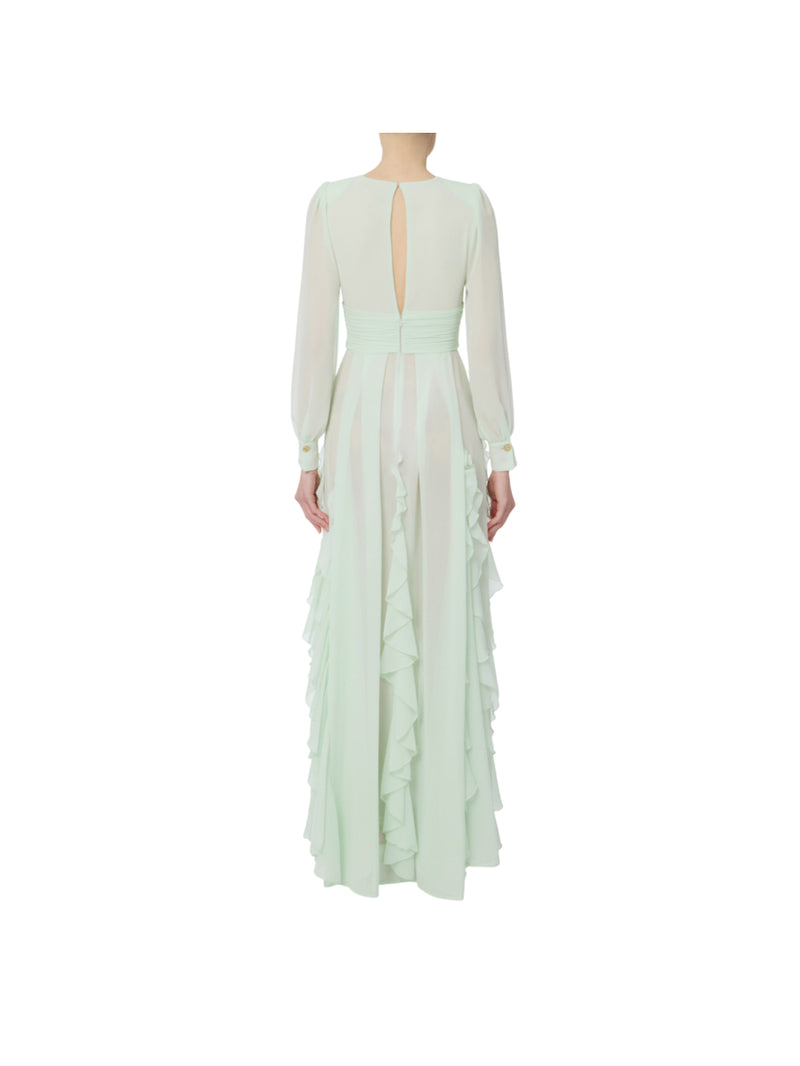 Elisabetta Franchi abito Red Carpet in georgette con ruches