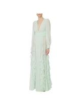 Elisabetta Franchi abito Red Carpet in georgette con ruches