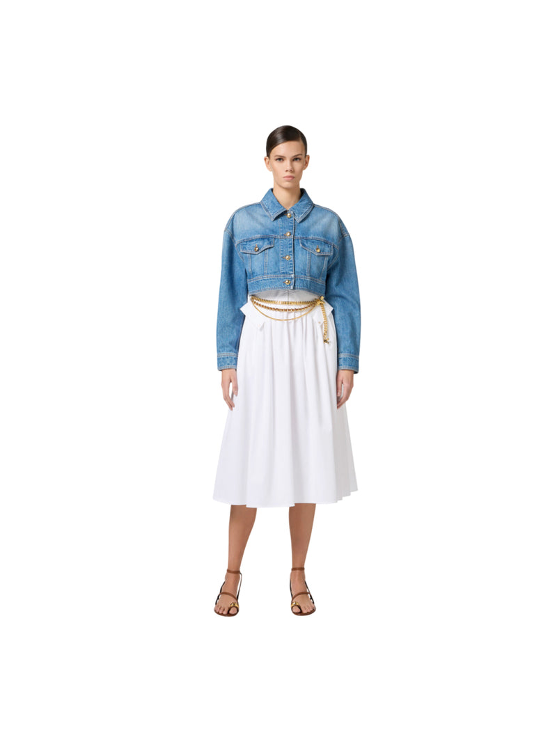 Elisabetta Franchi giubbotto corto oversize in denim
