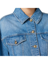 Elisabetta Franchi giubbotto corto oversize in denim