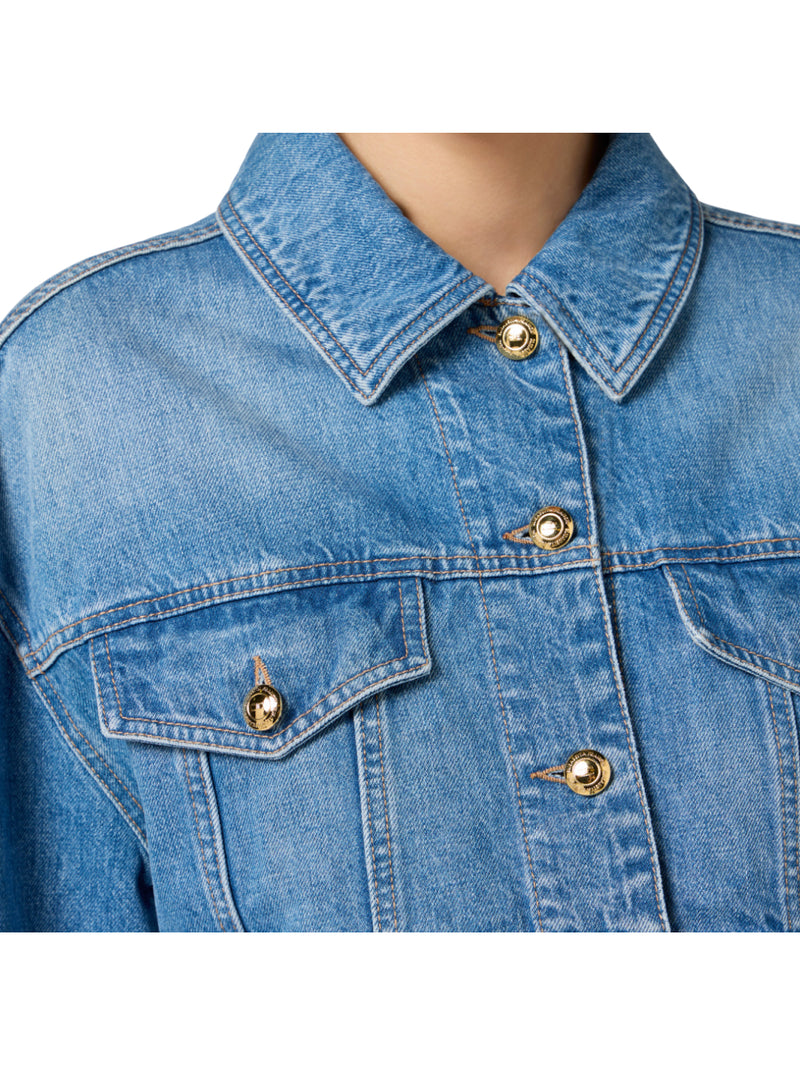 Elisabetta Franchi giubbotto corto oversize in denim