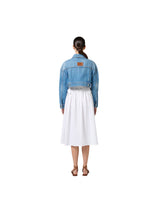 Elisabetta Franchi giubbotto corto oversize in denim