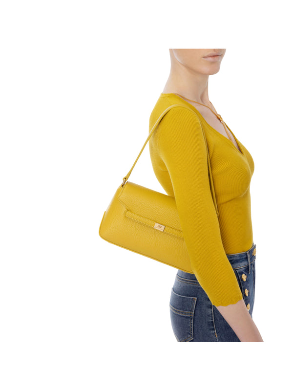 Elisabetta Franchi borsa a spalla con placca logo