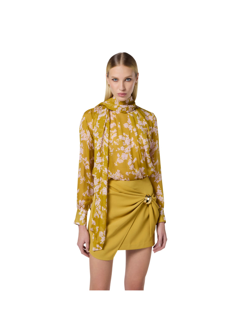 Elisabetta Franchi blusa stampata in voile di seta