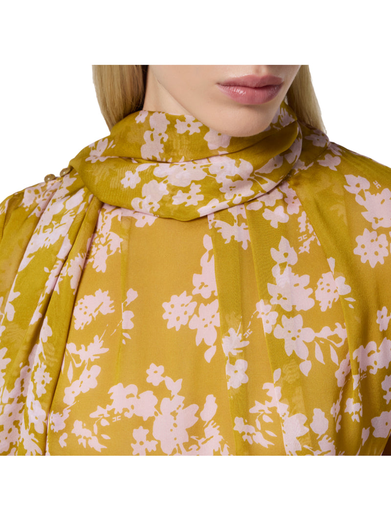 Elisabetta Franchi blusa stampata in voile di seta