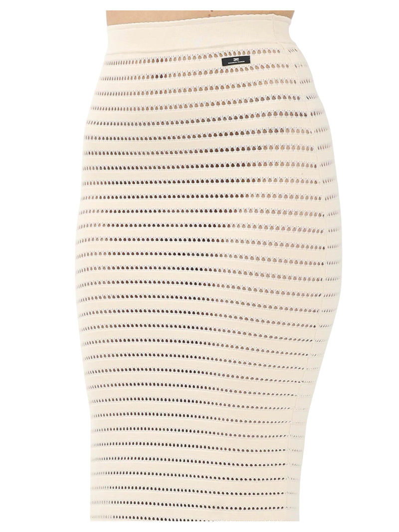 Elisabetta Franchi gonna in maglia traforata