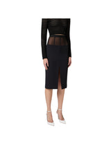 Elisabetta Franchi gonna in crêpe con baschina in tulle