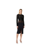 Elisabetta Franchi gonna in crêpe con baschina in tulle