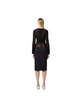 Elisabetta Franchi gonna in crêpe con baschina in tulle