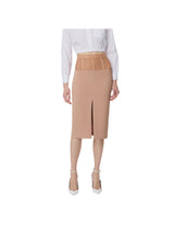 Elisabetta Franchi gonna in crêpe con baschina in tulle