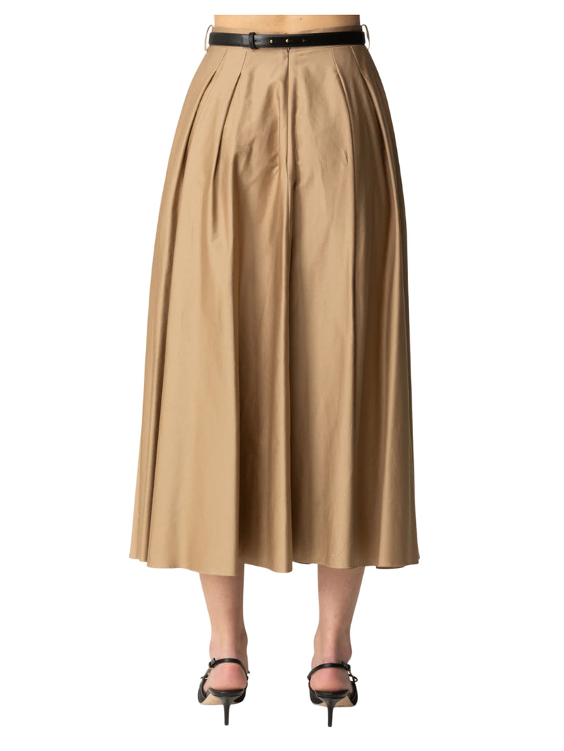 Elisabetta Franchi gonna in satin con cintura