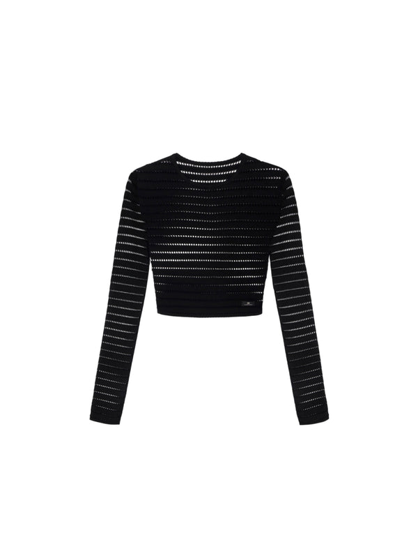 Elisabetta Franchi top in maglia traforata