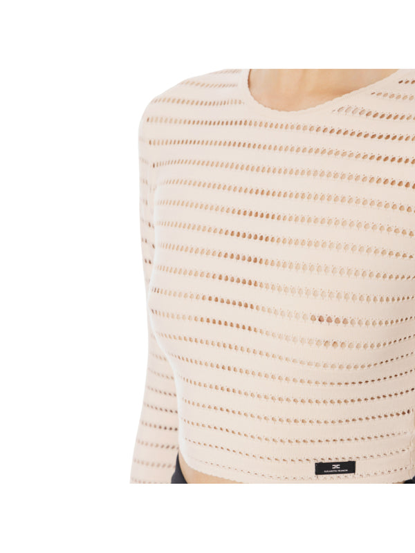 Elisabetta Franchi top in maglia traforata