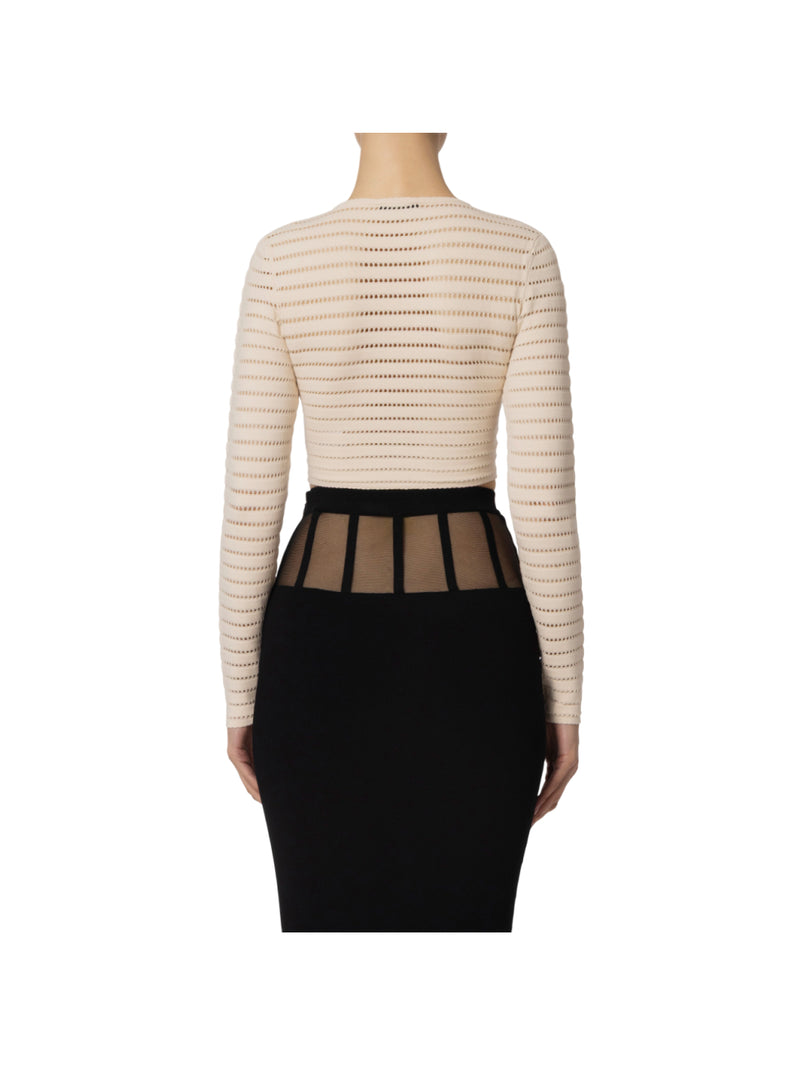 Elisabetta Franchi top in maglia traforata
