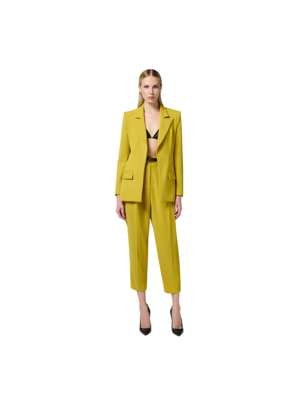 Elisabetta Franchi tailleur in crêpe con decorazione logo