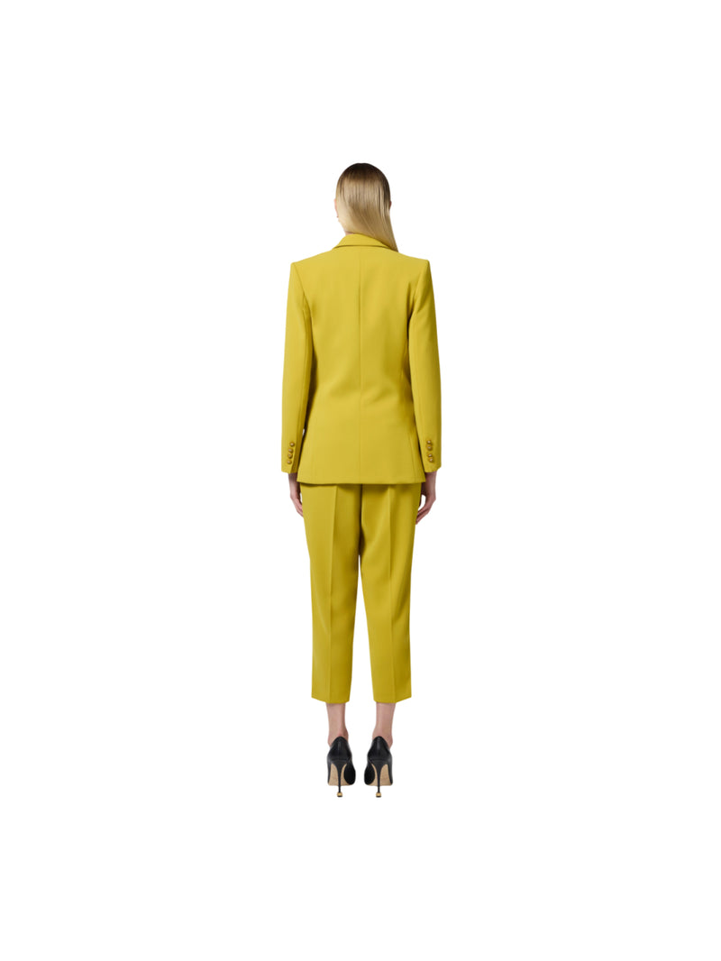 Elisabetta Franchi tailleur in crêpe con decorazione logo