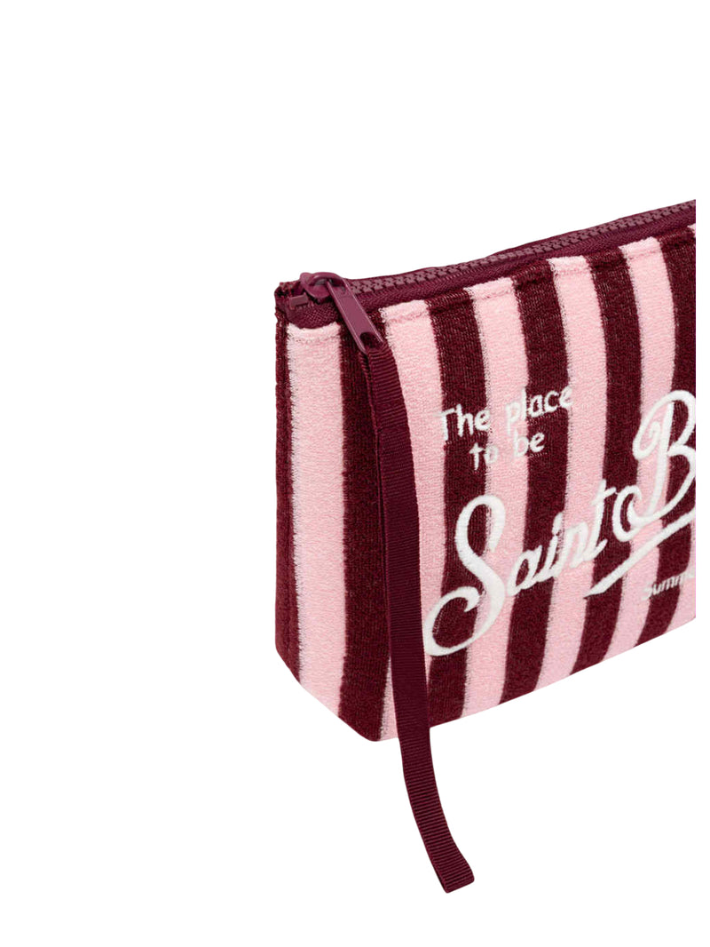 MC2 Saint Barth pochette Aline in spugna con motivo a righe