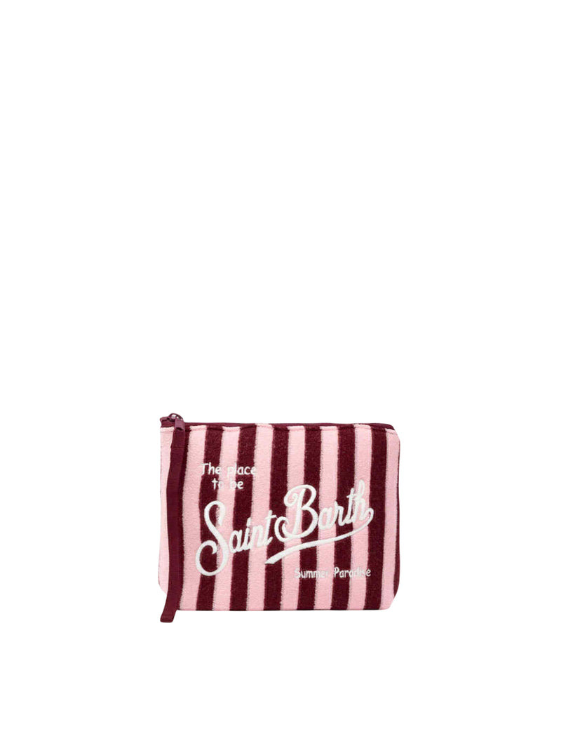 MC2 Saint Barth pochette Aline in spugna con motivo a righe