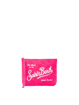 MC2 Saint Barth pochette Aline in spugna fucsia con motivo stelle embossed