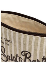 MC2 Saint Barth pochette Aline in lino a righe