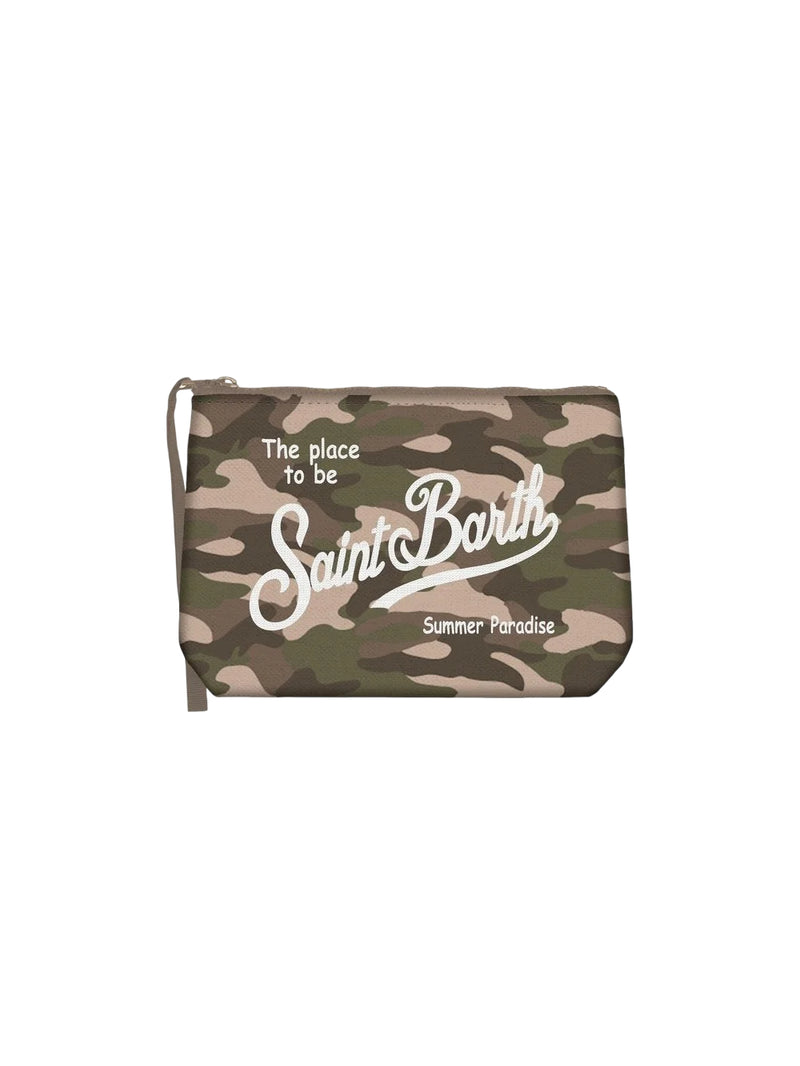 MC2 Saint Barth pochette Aline in lino camouflage