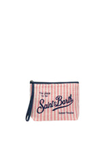 MC2 Saint Barth pochette Aline in lino a righe