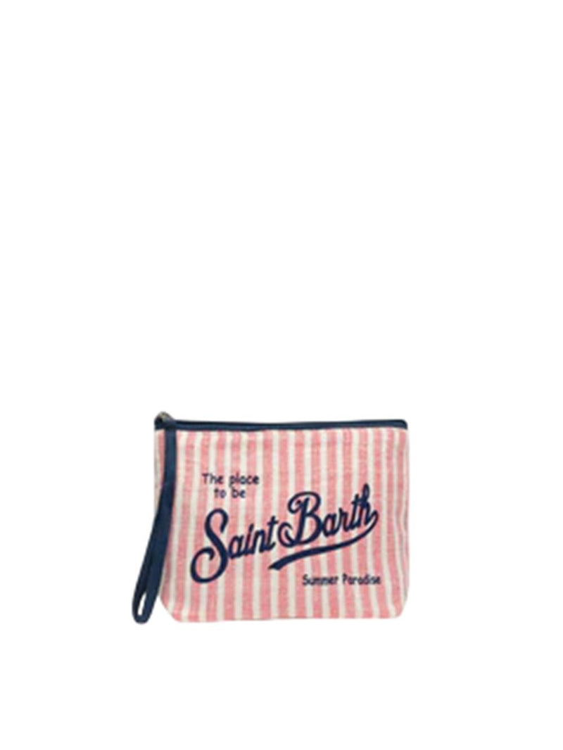 MC2 Saint Barth pochette Aline in lino a righe