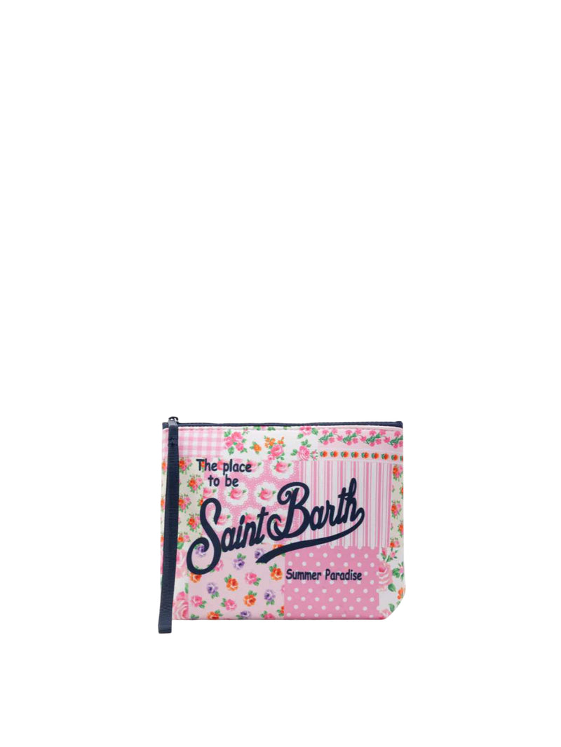 MC2 Saint Barth pochette Aline in scuba con stampa patch floreale