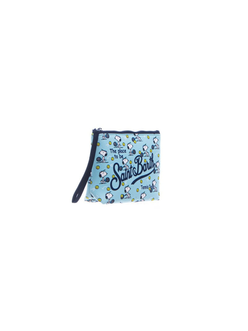 MC2 Saint Barth pochette Aline in scuba con stampa Snoopy tennis
