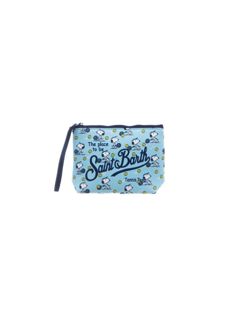MC2 Saint Barth pochette Aline in scuba con stampa Snoopy tennis