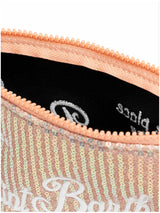 MC2 Saint Barth pochette Aline rosa con paillettes e logo ricamato