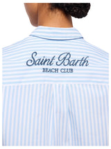 MC2 Saint Barth camicia Brigitte in cotone a righe con ricamo Saint Barth Beach Club