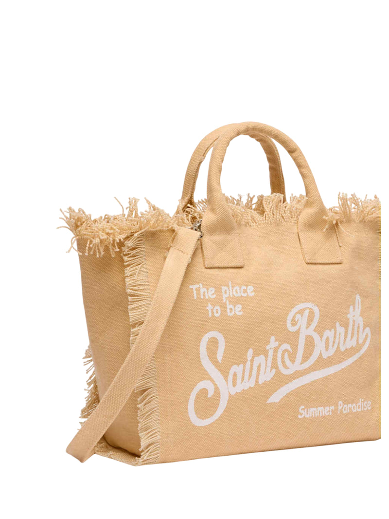 MC2 Saint Barth borsa Colette in canvas di cotone beige