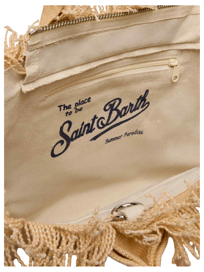 MC2 Saint Barth borsa Colette in canvas di cotone beige