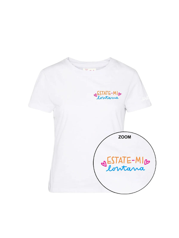 MC2 Saint Barth T-shirt Emilie in cotone con ricamo Estate-mi lontana