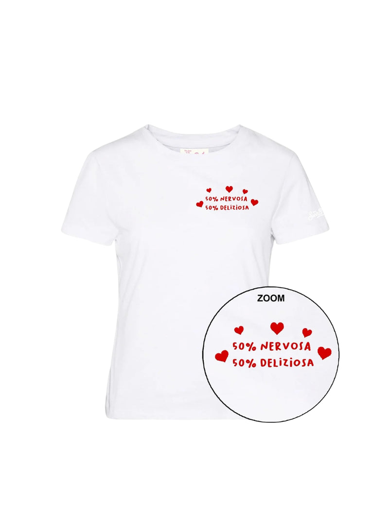 MC2 Saint Barth T-shirt Emilie in cotone con ricamo 50% Nervosa 50% Deliziosa