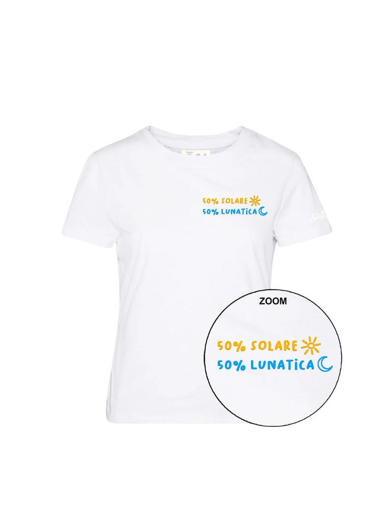MC2 Saint Barth T-shirt Emilie in cotone con ricamo 50% Solare 50% Lunatica