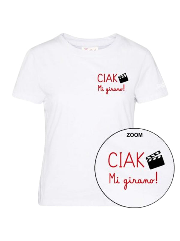 MC2 Saint Barth T-shirt Emilie in cotone con ricamo Ciak mi girano
