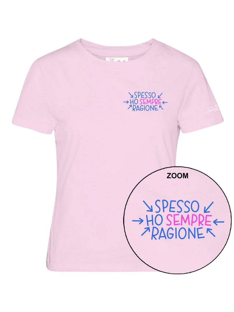 MC2 Saint Barth T-shirt in cotone con ricamo Spesso ho sempre ragione